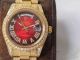 TW Replica 904L Rolex Day Date II Red Dial Yellow Gold Baguette Diamond Bezel 41 MM 2836 Watch (2)_th.jpg